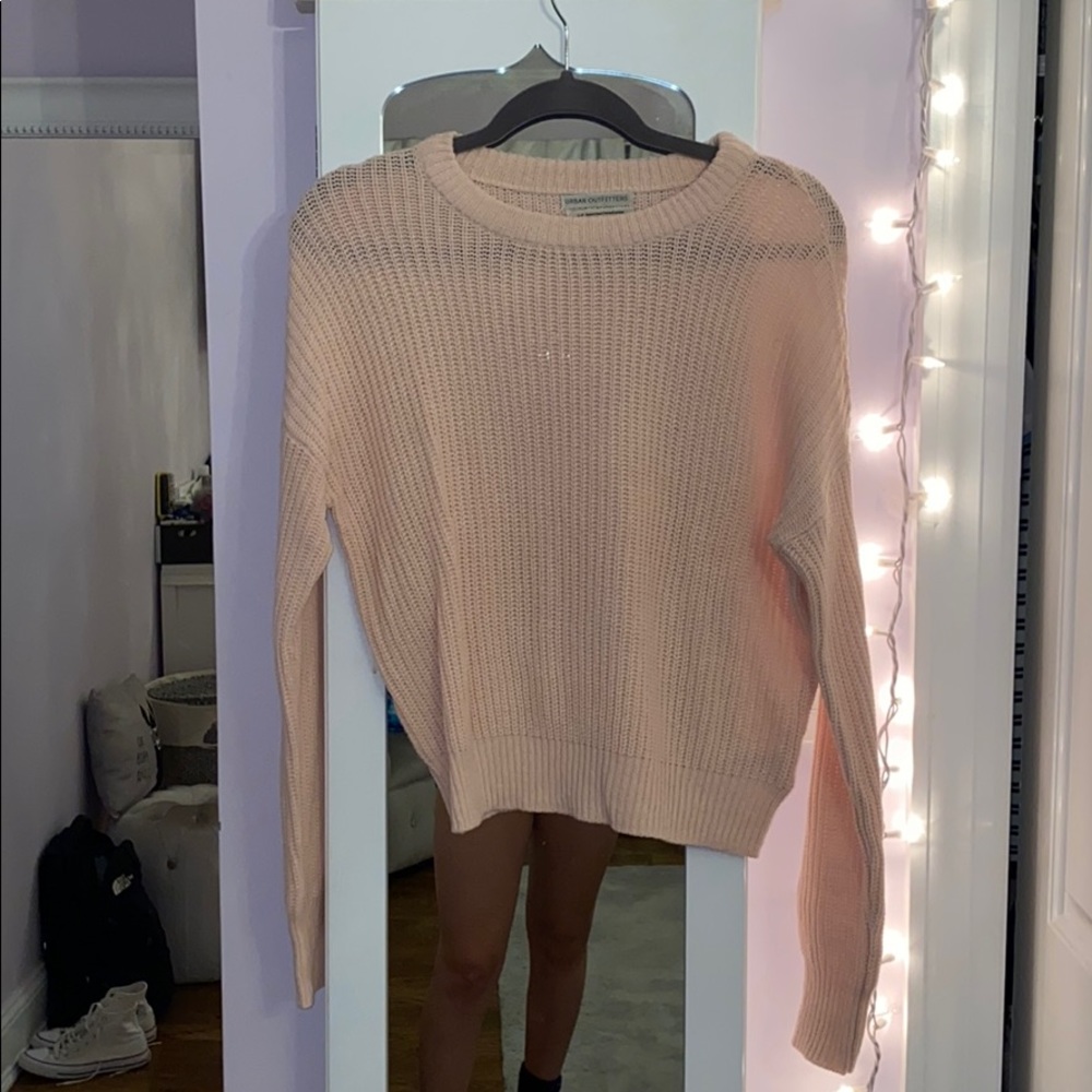 Pink knit sweater urban outfitters